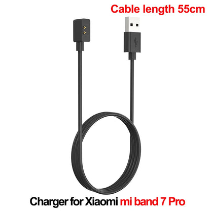 Magnetic Chargers for Xiaomi Mi Band 7 Pro USB Charging Cable for MiBand 6 5 4 3 2 Pure Copper Core Power Cord Smartband Charger