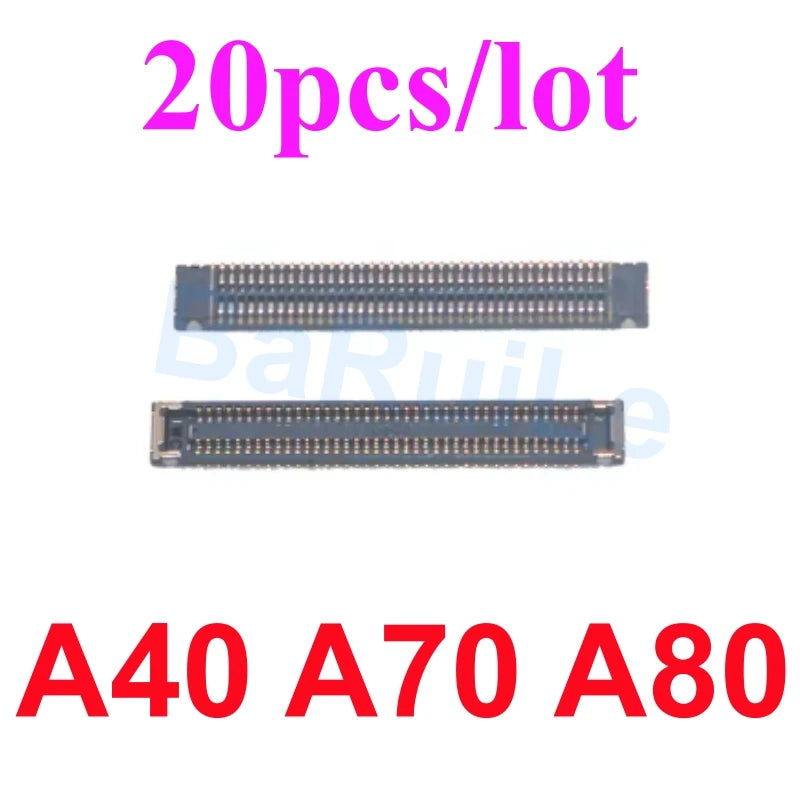 20pcs USB Charging FPC Connector on Mother Board For Samsung  A31 A71 A72 A52 A53 A22 A12 A02S A05 A40 A70 Charger Plug on Board