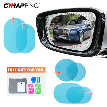 Car Rainproof Anti Fog Sticker Car Rainproof Film Clear Window Waterproof Film for Car Motorcycle Mirrors Film Accessories