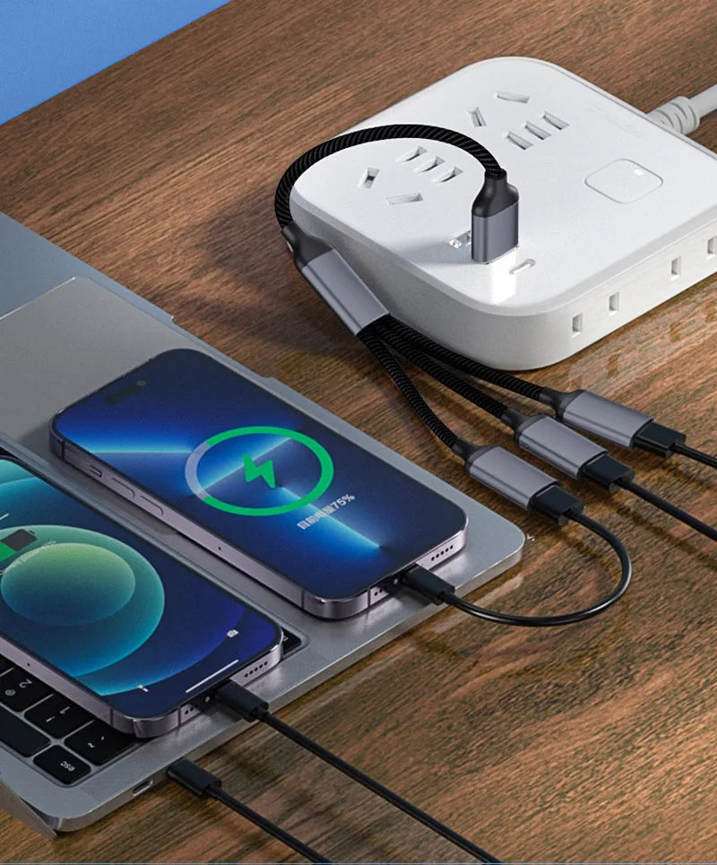 USB Splitter Cable Hub USB Male to 3 USB 2.0 Female Extension Cord, USB Port Hub Data Power Split Adapter 28cm/11.02in