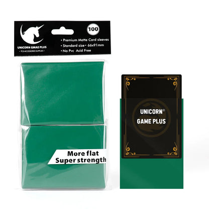 100PCS 66x91mm Matte Standard Size Card Sleeves TCG Trading Cards Protector For Tarot Shield Board Games Magical Cover PKM