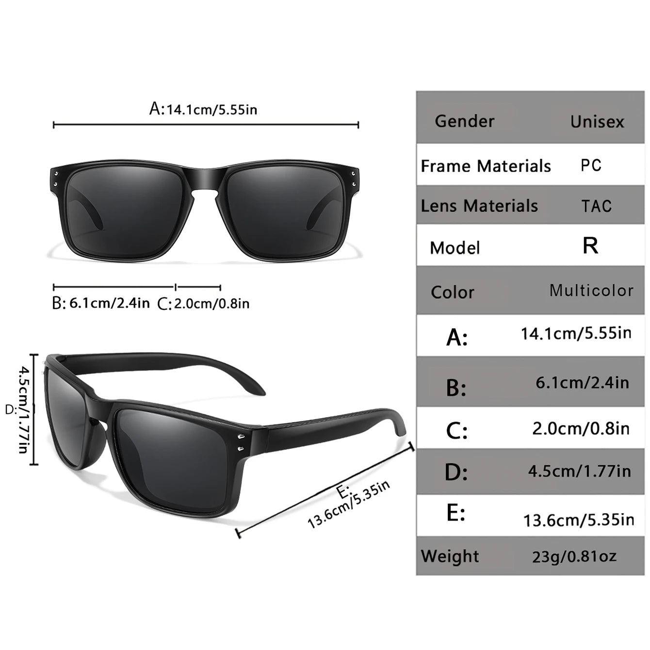 Polarized Sunglasses UV400 Classic Goggles Men And Women Cycling Outdoor Sports Fishing Driving Hiking Colorful Shades