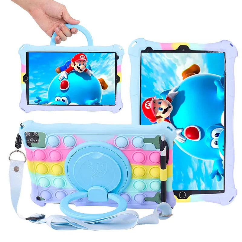 Funda Para 10.1" Universal Silicone Tablet Case 10 10.1 inch Android Tablet PC Shockproof Stand Cover Cases 25*16CM/9.84x6.3inch