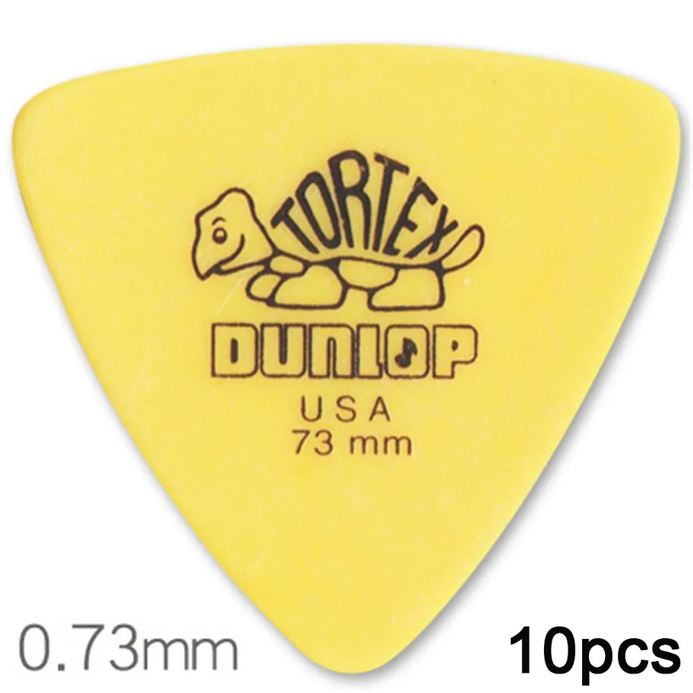 10pcs Delrin Dunlop Guitar Picks 0.5/0.6/0.73/0.88/1.0/1.14MM Anti-slip Style Electric Guitar Picks Triangle Picks