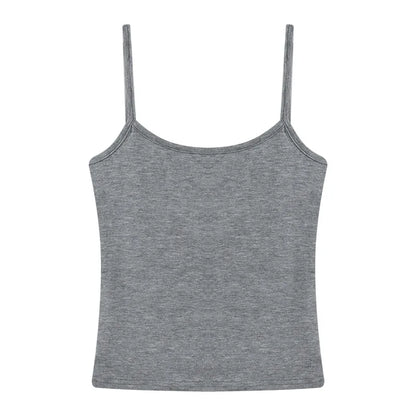 1pcs Girls Padded Bra Tank Top Women Casual Strap Top Vest Female Camisole With Removable Built In Bra Fitness Clothing S M L XL