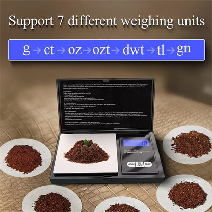 0.01g Jewelry Mini Stainless Steel Electronic Scale Digital Pocket Scale Gold Gram Balance Weight Scale Portable Pocket Scale