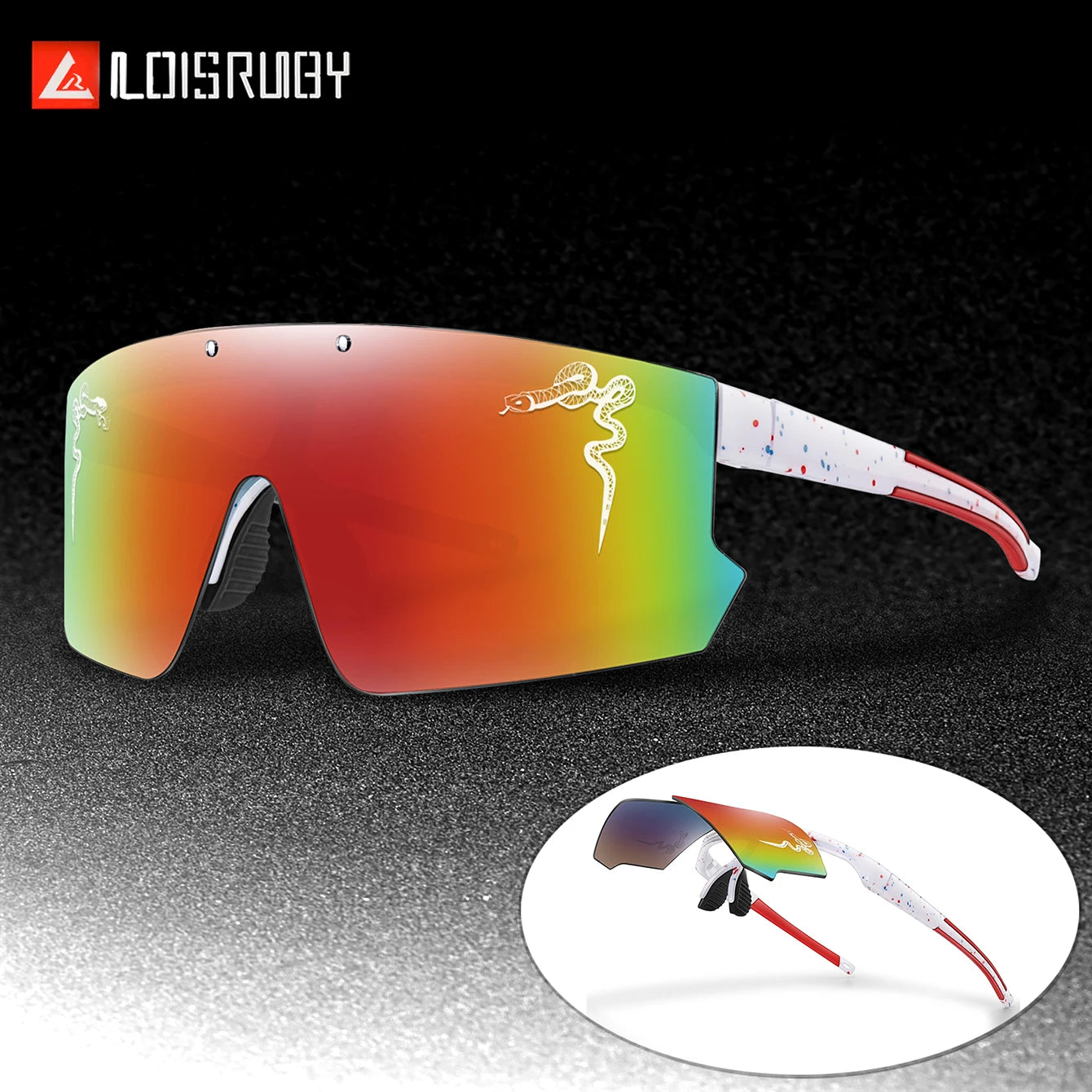 Fashion Shades Windproof Sports Flip On Eyewear UV400 MTB Goggles for Outdoor Cycling Running Unisex Party Sunglasses