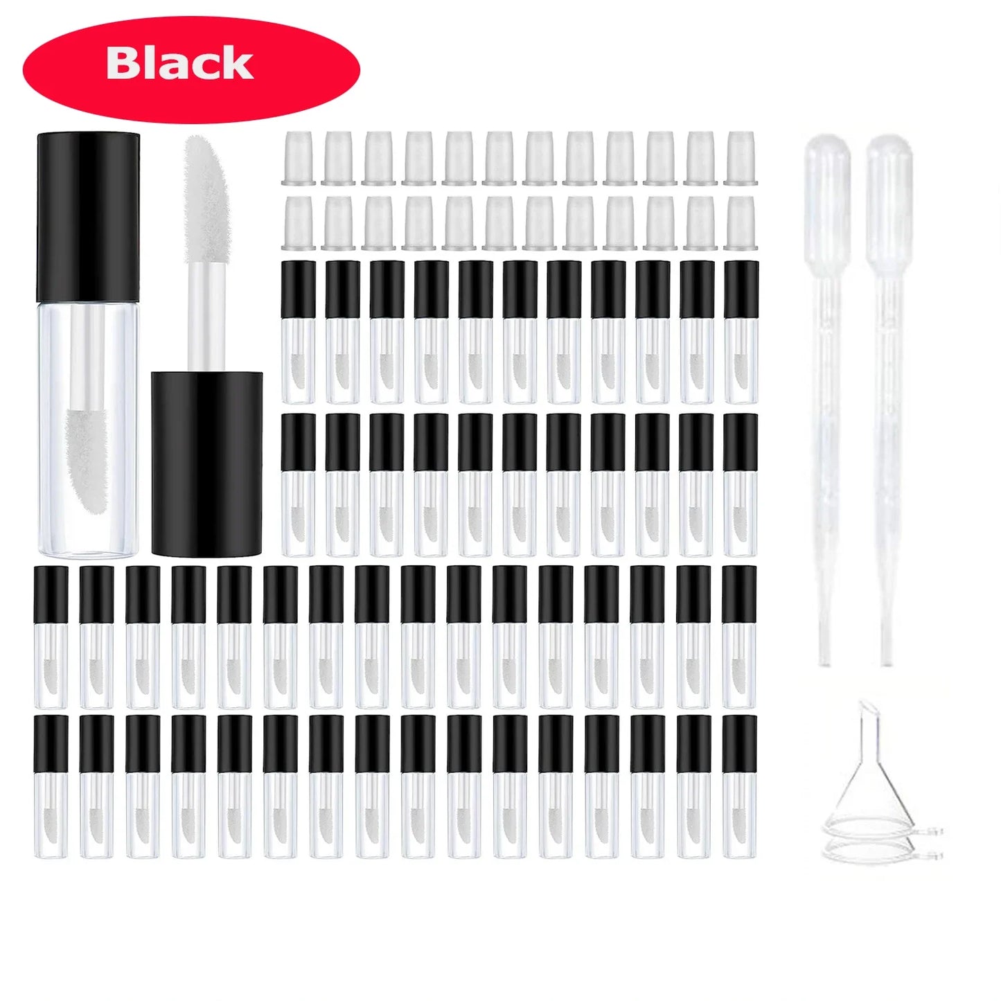 1.2ml Mini Lip Gloss Tubes with Wand Empty Travel Bottle Refillable Lip Gloss Containers Lip Balm DIY Lipstick Cosmetics