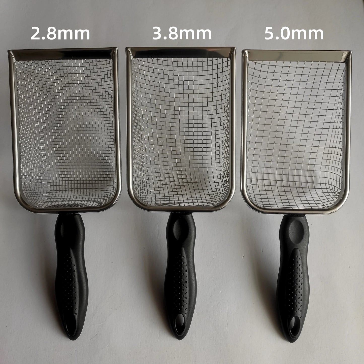 Cat Litter Shovel Stainless Steel Reptile Sand Substrate Shovel Clean Up Feces Fine Mesh Sifter For Bedding Cat Litter Scoop