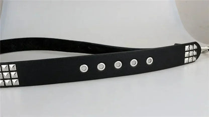 2026 New Square Bead Rivet Belt Metal Pyramid Belt Men and Women Punk Hardware Jeans Belt Y2K Belt Designer Belt Women's Belts