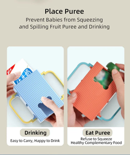 Adjustable Toddler Juice Box Holder - Baby Food and Juice Box Anti-Extrusion Bracket， Milk Carton Cup Holder with Portable