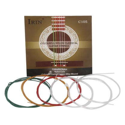 6 Pcs Strings Classical Guitar Strings Black Clear Nylon Guitarra Strings Sliver Plated Copper Wound String Guitar Accessories