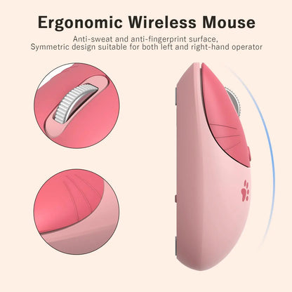 Mofii Cute Cat 2.4G Wireless Mouse, USB Receiver Plug and Play, 3 Adjustable DPI, Compatible with Laptop,PC, Computer
