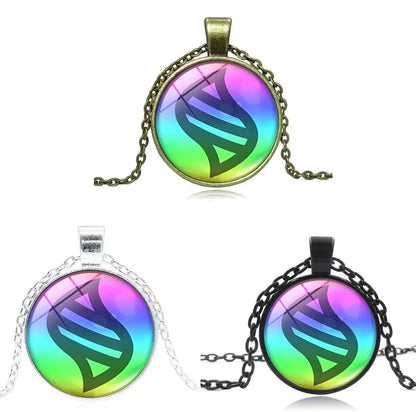 Anime Mega Stone Poke Necklace Glass Dome Cabochon Pendant Jewelry Choker Necklaces for Women Gift