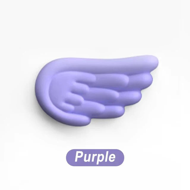 Keyboard Mouse Wrist Rest Angel Wing Memory Foam Mouse Pad Set Wrist Support Ergonomic Non-Slip For Office PC Laptop Easy Typing