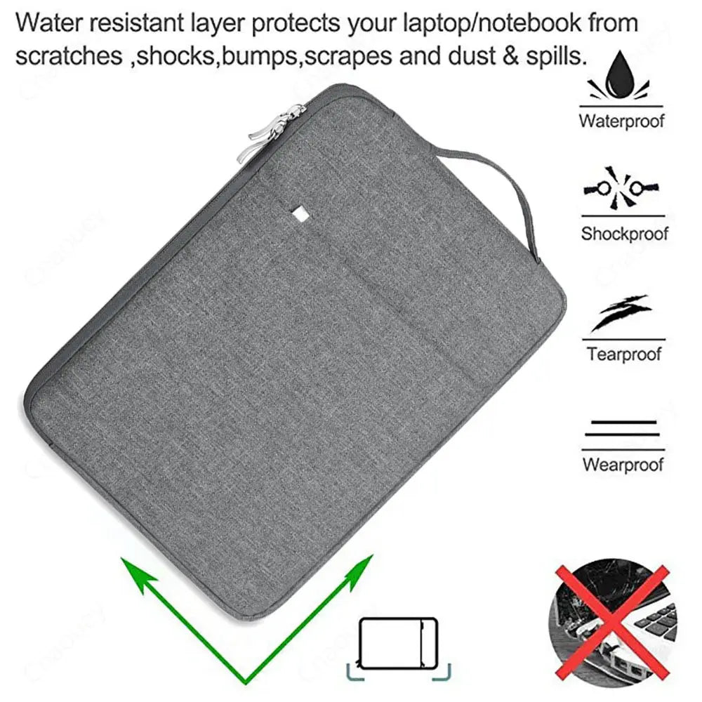 Laptop Bag Notebook Case Sleeve Cover For Apple Macbook Pro Air Xiaomi Huawei HP Dell Lenovo 11" 14" 15.6 Inch Computer Handbag