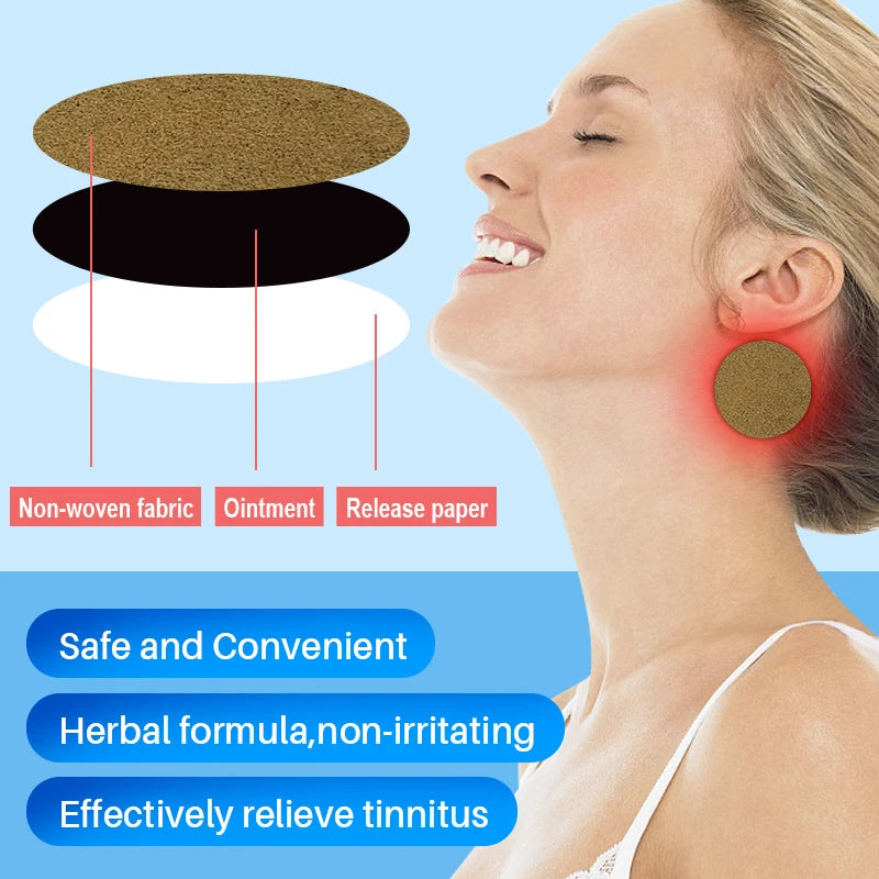 Tinnitus Patch Portable Ear Care Patch Headache Relief Ear Ringing Buzzing Hearing Loss Brain Nerve Ear Ringing Patch