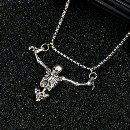 A Fashionable and Creative New Halloween Punk Style Skull Necklace Halloween Gift