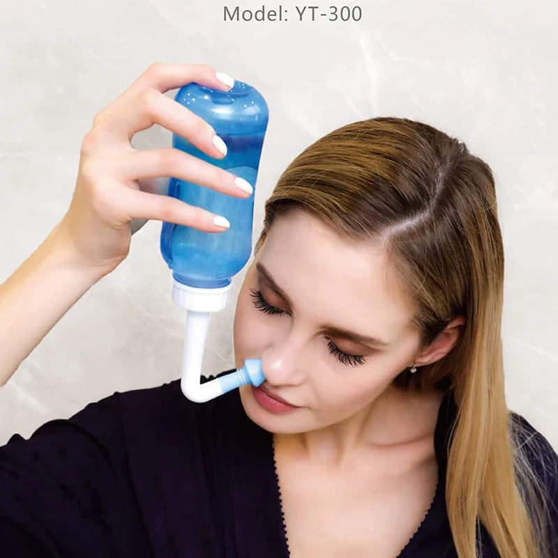 Nasal irrigator for Adults Children Nasal Rinse Bottle Nasal Wash Cleaner Nose Protector Avoid Allergic RhinitisNeti 300/500ML