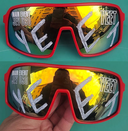 Jey Uso YEET Sunglasses Sports Shades MAIN EVENT Blue Glasses Bloodline USOS RARE Colors Motorcycle Glasses