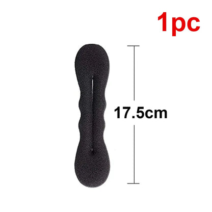 Sponge Plastic Loop Curly Hair Maker Hair Scrunchie Headband Twist Donut Bun Curler Hairbands Hairstyle Tools