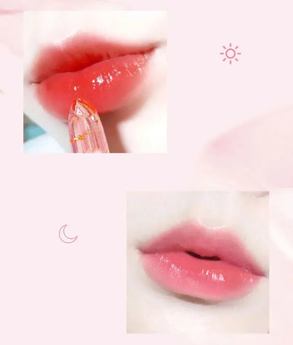 Temperature Color Changing Women Flower Lipstick Transparent Waterproof Moisturizing Crystal Jelly Pearlescent Lip Balm Cosmetic