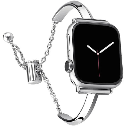 Luxury Watch Band for Apple Watch Series 10 9 8 7 41 45mm 6 Se 5 4 Women Diamond Steel Bracelet IWatch Ultra 49mm 44 40 42 38MM