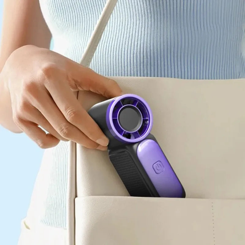 Mini Handheld Fan - Portable Turbo Fan with 100 Wind Speed, 1200mAh & Type-C, - Cooling Blower，Travel,R Cooling Device