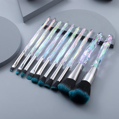 5/10 makeup brushes, crystal-textured makeup brush set, loose powder contouring eyeshadow suitable for ladies/girls