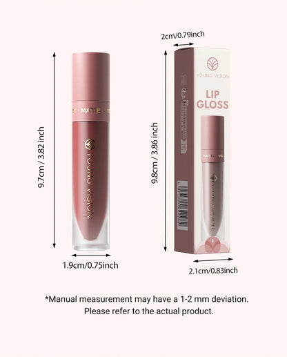 8 Color Nude Brown Matte Liquid Lipstick Velvet Sexy Dark Red Lip Glaze Non-stick Cup Not Easy To Fade Lip Gloss Lipstick Makeup