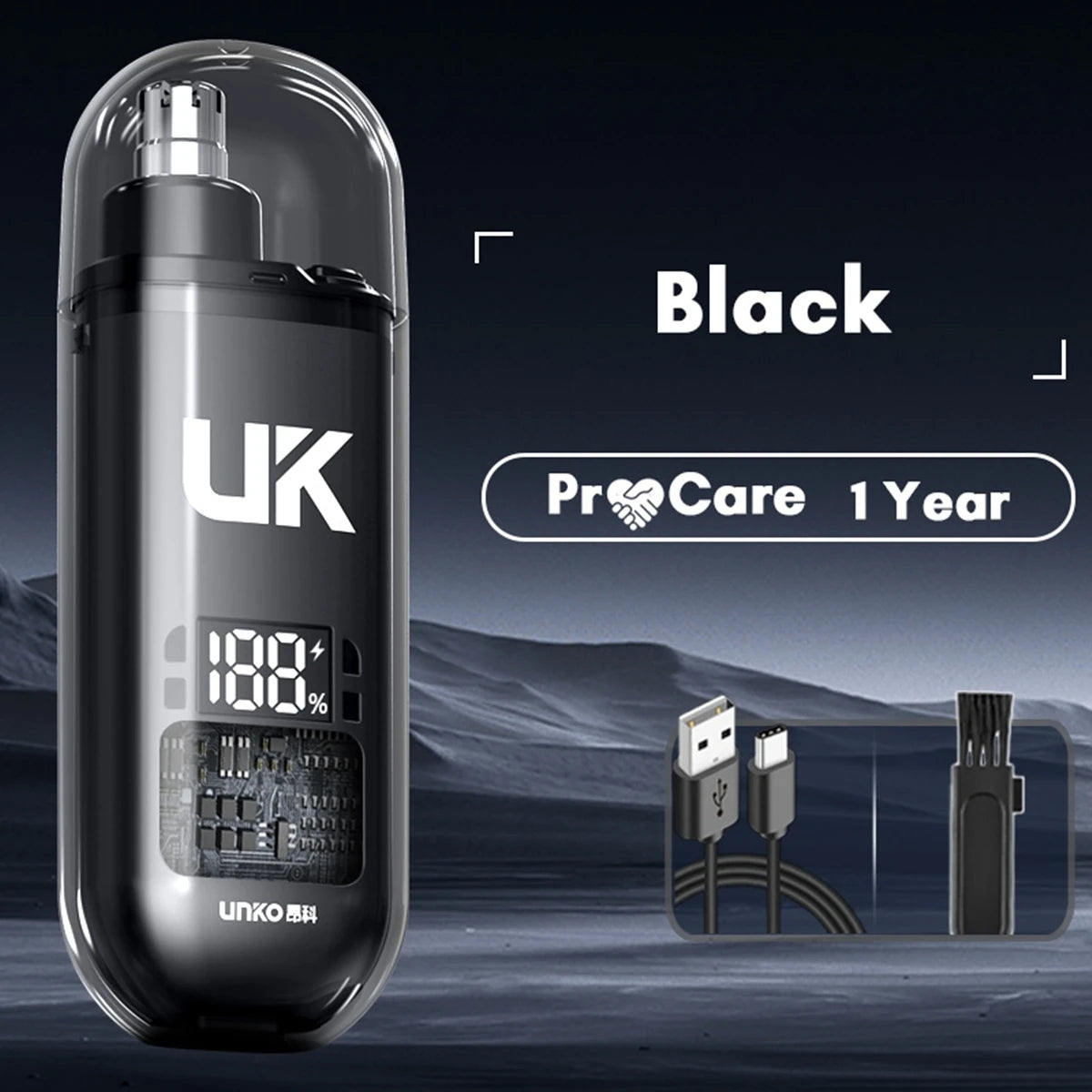 Portable Electric Nose Hair Trimmer Mini Pocket Nose Ears Hair Eyebrow Trimmer Men's Rechargeable Painless Clipper
