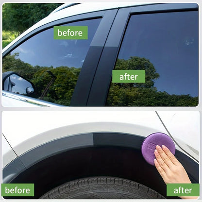 Black Shiny Tire wax - durable, long-lasting protection and repair for all kinds of tires - prevents cracks and whitens