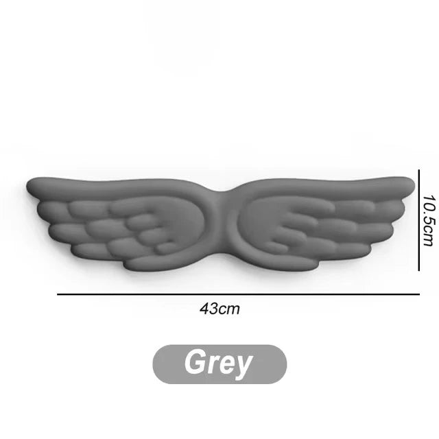 Keyboard Mouse Wrist Rest Angel Wing Memory Foam Mouse Pad Set Wrist Support Ergonomic Non-Slip For Office PC Laptop Easy Typing