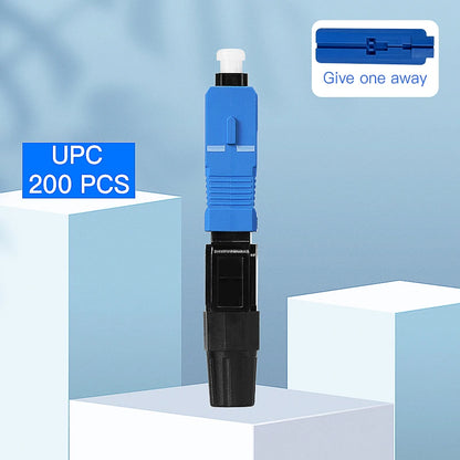 FTTH Optical Fiber Quick Connector Single Mode SCUPC/APC Leather Fiber Optic Cable Cold Splicing Fast Connector Assembly Tools