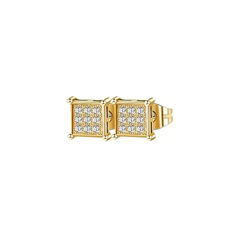 1-5 Pairs Stainless Steel Earrings Cross Dangle Hinged Earrings, Cubic Zirconia Stud Earrings For Men, Ear Piercing Jewelry