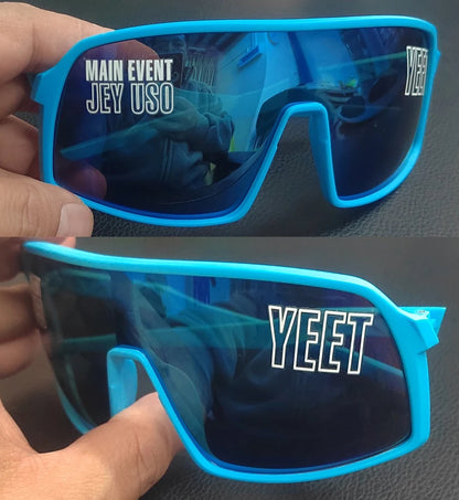 Jey Uso YEET Sunglasses Sports Shades MAIN EVENT Blue Glasses Bloodline USOS RARE Colors Motorcycle Glasses