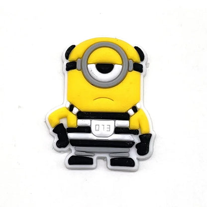 12-36Pcs Minion Cartoon Shoe Charms For Slides Sandals,PVC Shoe Decorations Accessories For Christmas Birthday Gift Party