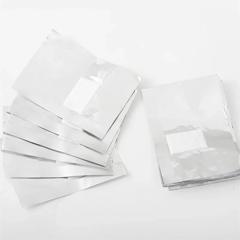 100Pcs Bag Aluminium Foil Nail Art Soak Off Polish Nail Removal Wraps Towel Gel  Remover Manicure Tool