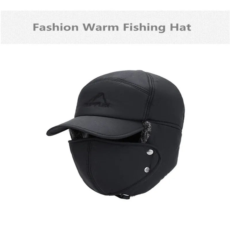 2024 Winter Warm Thickened Artificial Fur Baseball Hat Men's and Women's Skiing Soft Extreme Cold Hat Fishing Hat Outdoor
