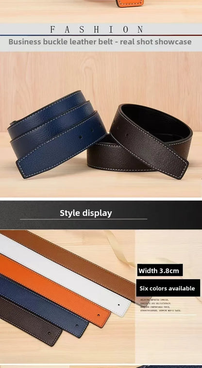 NEW Luxury Brand Belts Men High Quality Pin Buckle Male Strap Fashion Genuine Leather Waistband Without Buckle 3.8cm Ceinture