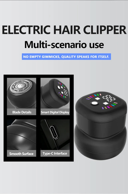 Multi-functional Electric Shaver with Automatic Haircutting, Shaving, Charging, Portability, and Push-Scissor Features