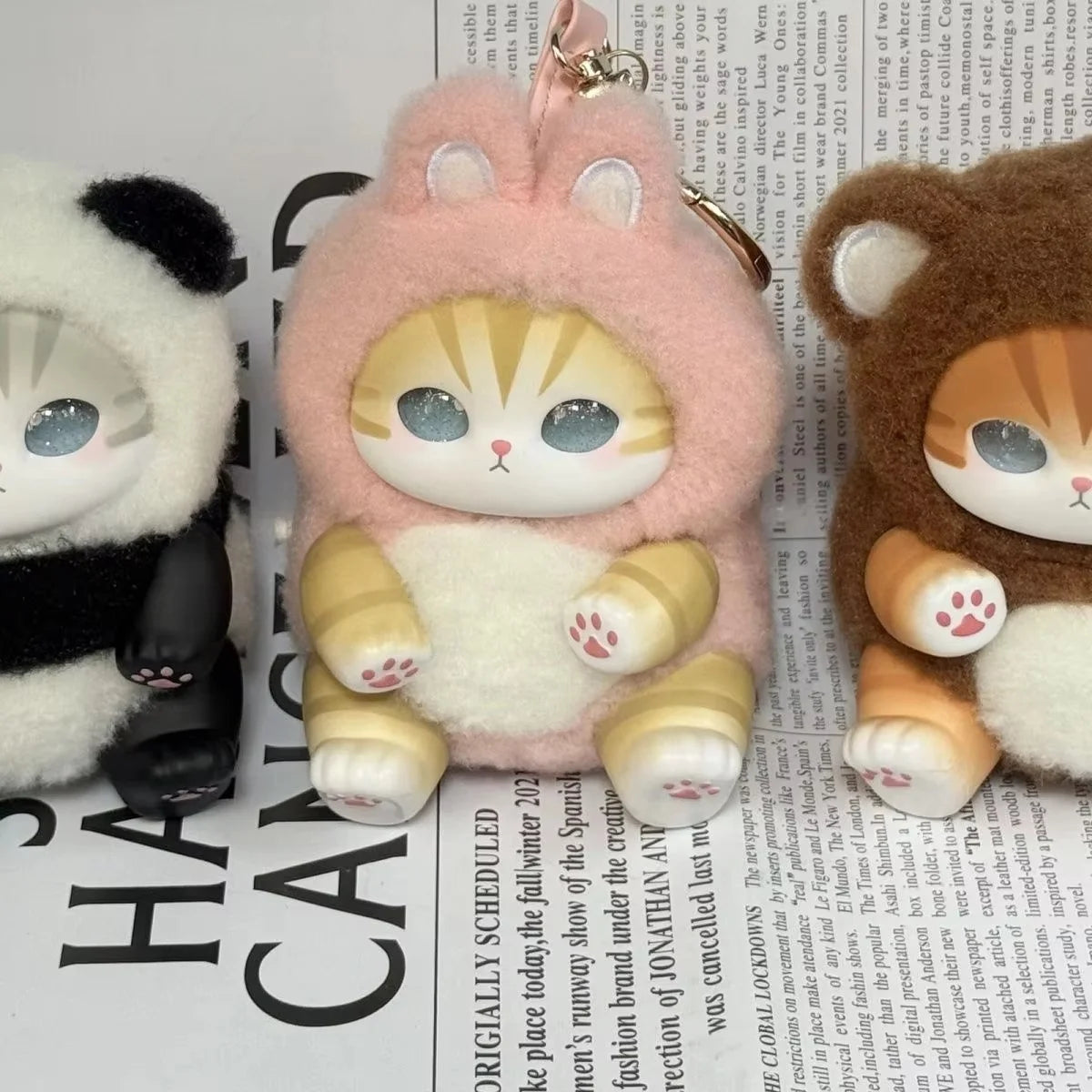 new Mofusand Vinyl Series Toys Shark Cat Surprised Box Toy Ornaments For Kids birthday girl Gift Pendant replica
