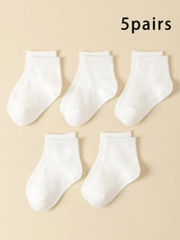 5pairs-solid-white