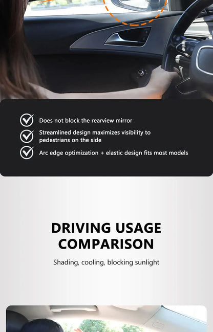 New Electrostatic Sun Visor for Car Side Window 4-Layer Sun Shade Curtains Anti-Glare UV-Blocker Auto Internal Blocker 99.9% UV