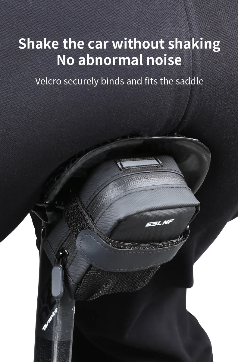 ESLNF Bike Saddle Bag Waterproof Mountain Road Bicycle Tail Bag Bike Under Seat Pack Cycling Tools Bag