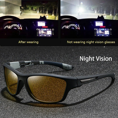 Fashion Vintage Square Frame Unisex Night Vision Glasses Reduce Visual Fatigue Lenses Anti-Glare Anti reflective UV400 Eyewear