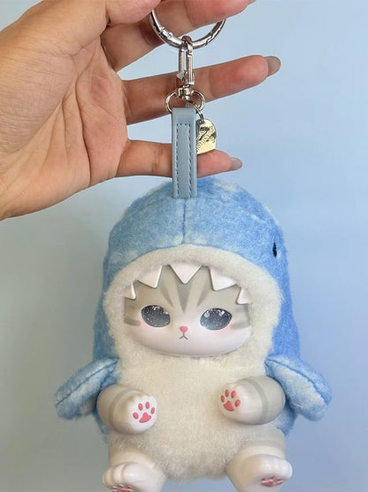 new Mofusand Vinyl Series Toys Shark Cat Surprised Box Toy Ornaments For Kids birthday girl Gift Pendant replica