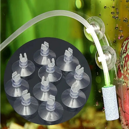 5pcs/10pcs Rubber Aquarium Fish Tank Suction Cup Holders for Air Hose Tube Oxygen Pump Adjustable Strong Sucker Durable PVC Glas