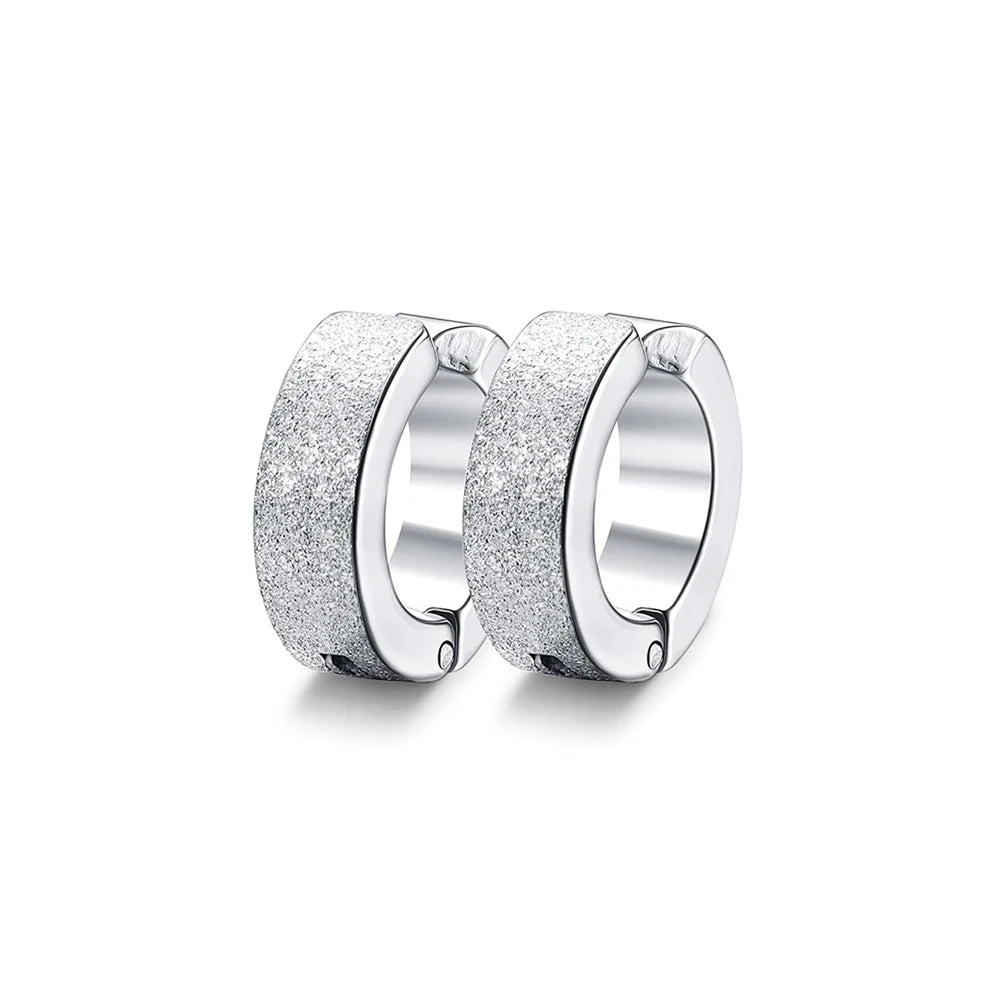 1 Pair/9 Pairs Non-Piercing Earrings Stainless Steel Clip On Hoop Earrings For Men Women Paved CZ Ear Clip Earrings Set