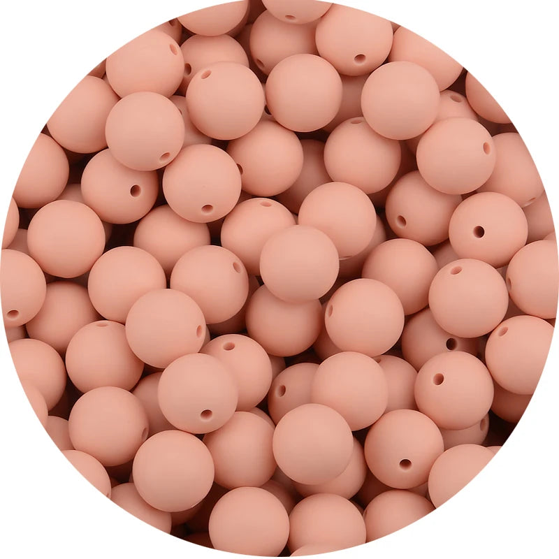 LOFCA 12mm 50pcs/lot Beads Food Grade Silicone Teether Round Beads Baby Chewable Teething Beads Silicone Teether For Diy